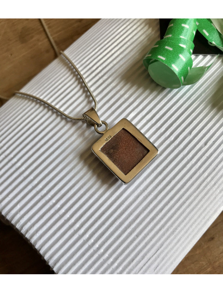 Goldstone Square Necklace
