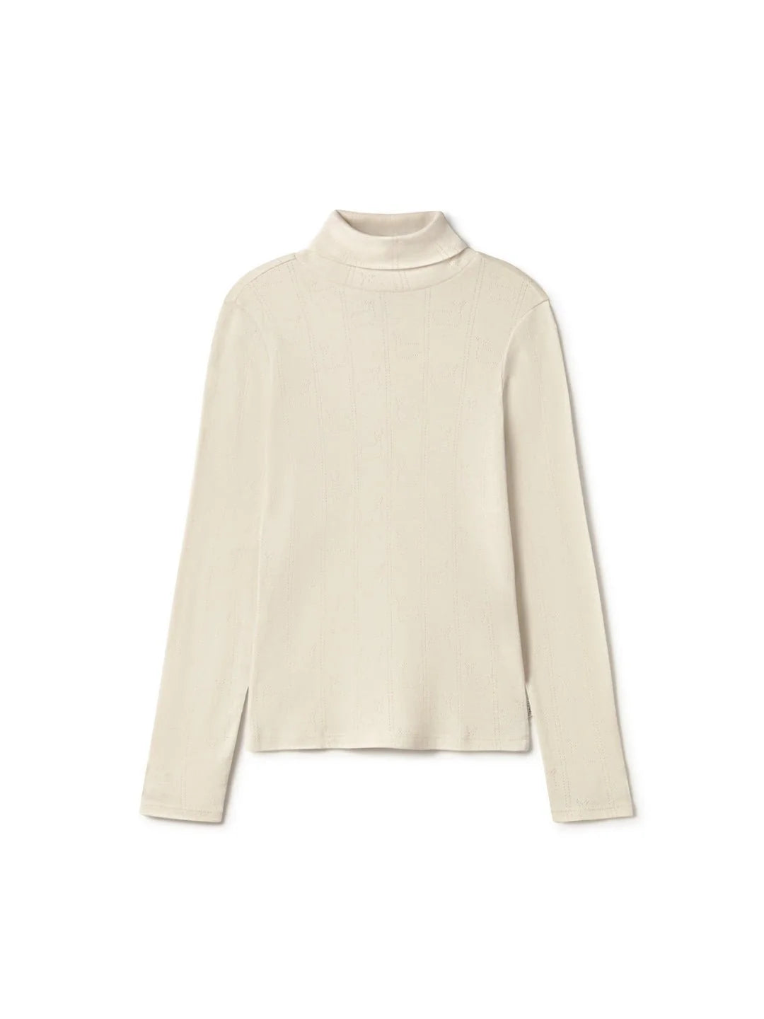 Two Thirds Grabow Ecru Cotton Polo Neck