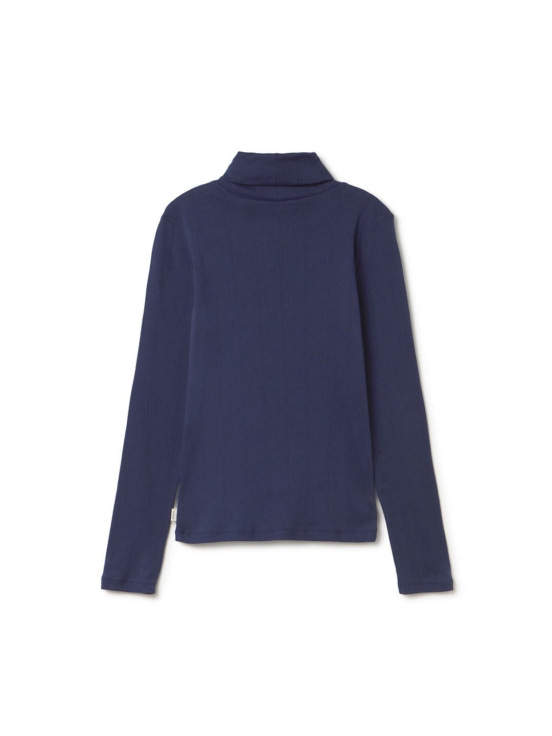 Two Thirds Grabow Navy Blue Cotton Polo Neck