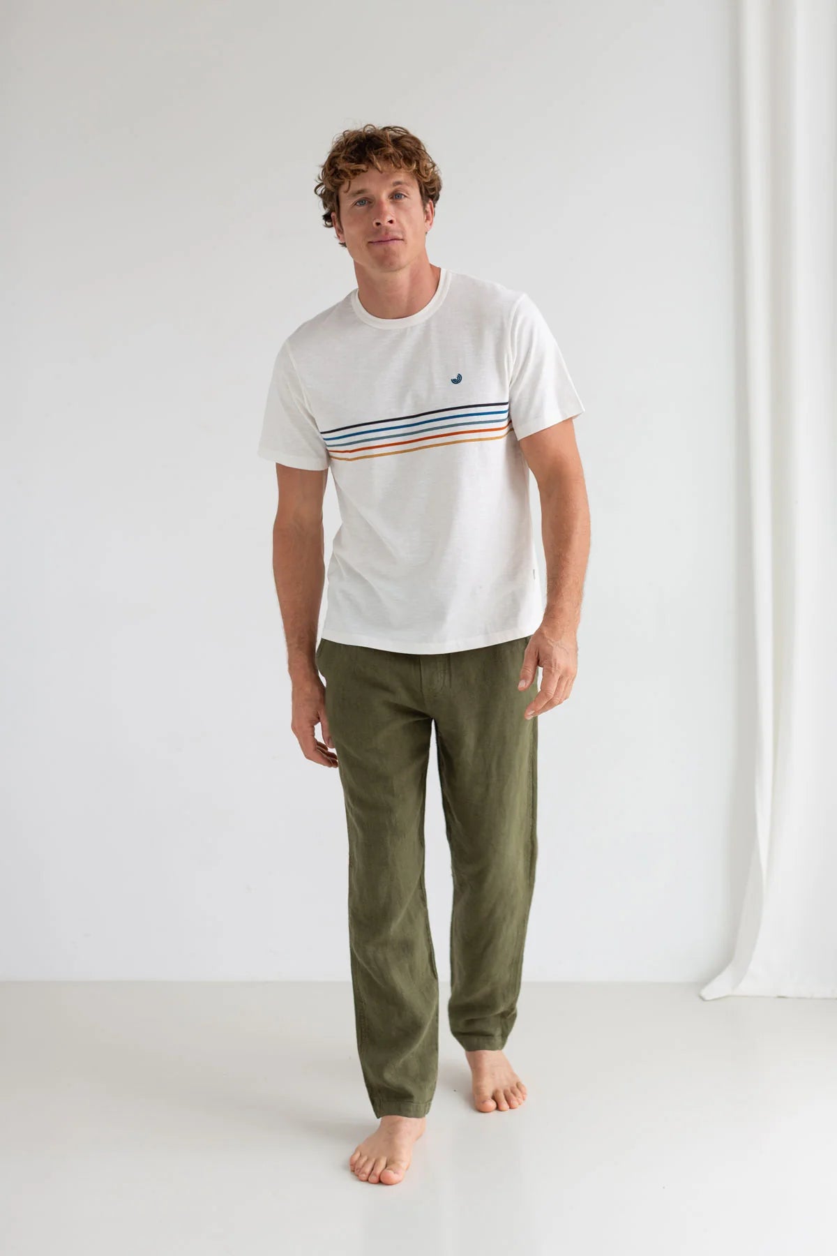 Two Thirds Hauula Striped Graphic Cotton T'Shirt