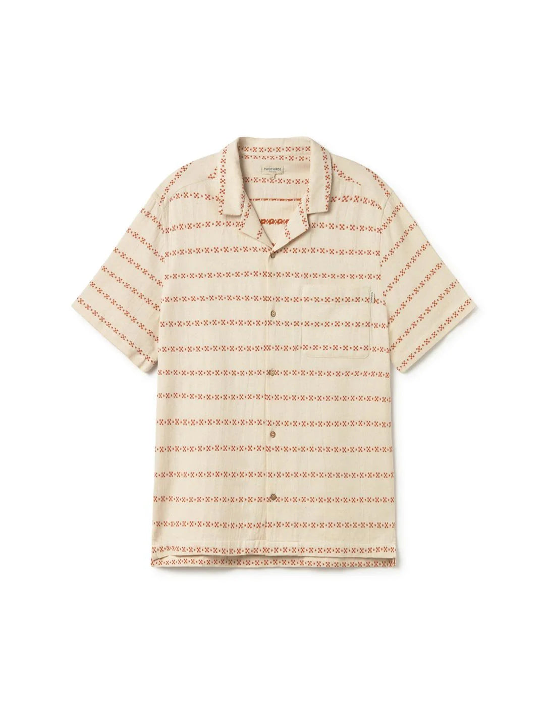 Two Thirds ecru/Adobe Heringsdorf Embroidered Cotton Shirt