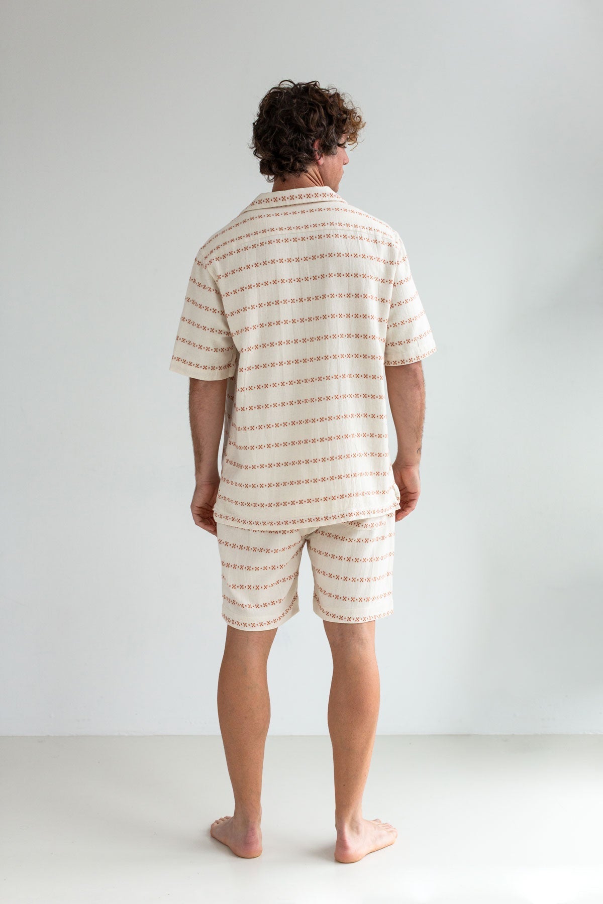 Two Thirds ecru/Adobe Heringsdorf Embroidered Cotton Shirt