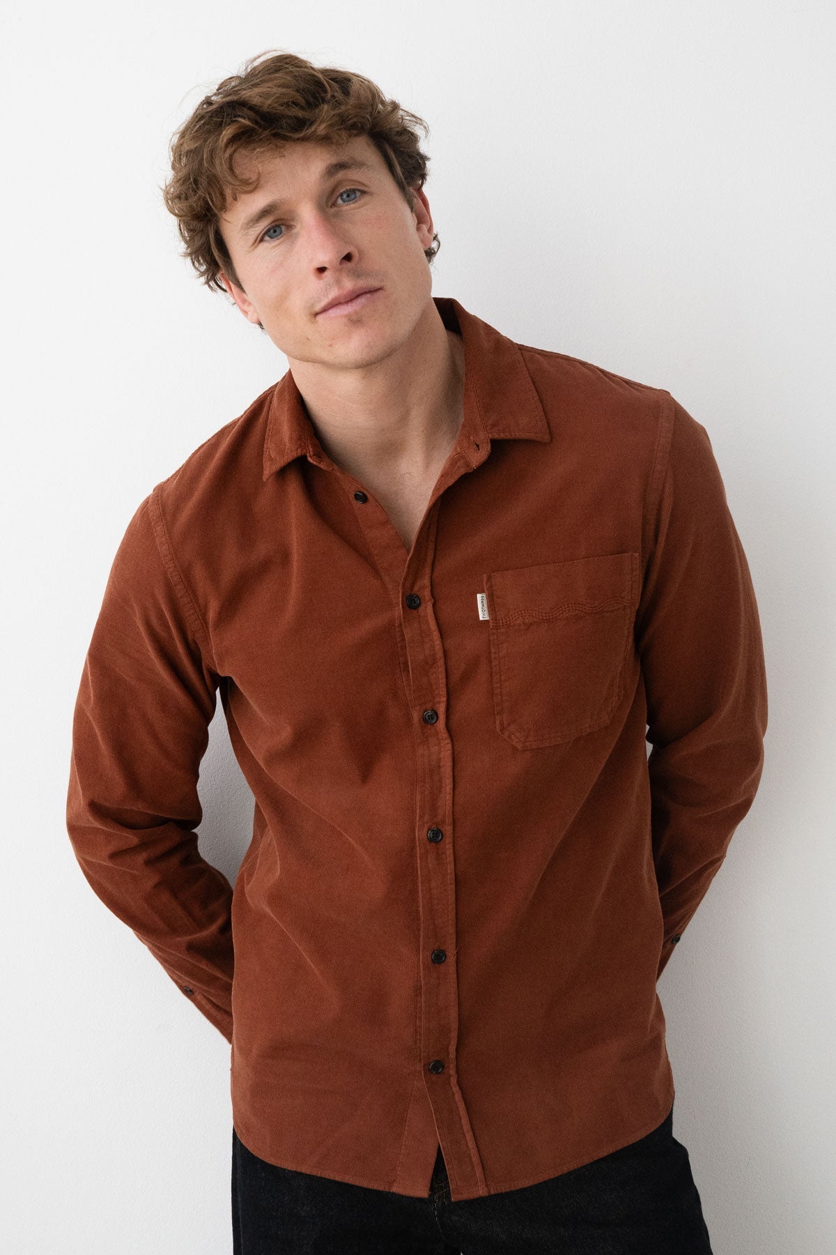 Two Thirds Holdoya Toffee Brown Corduroy Shirt