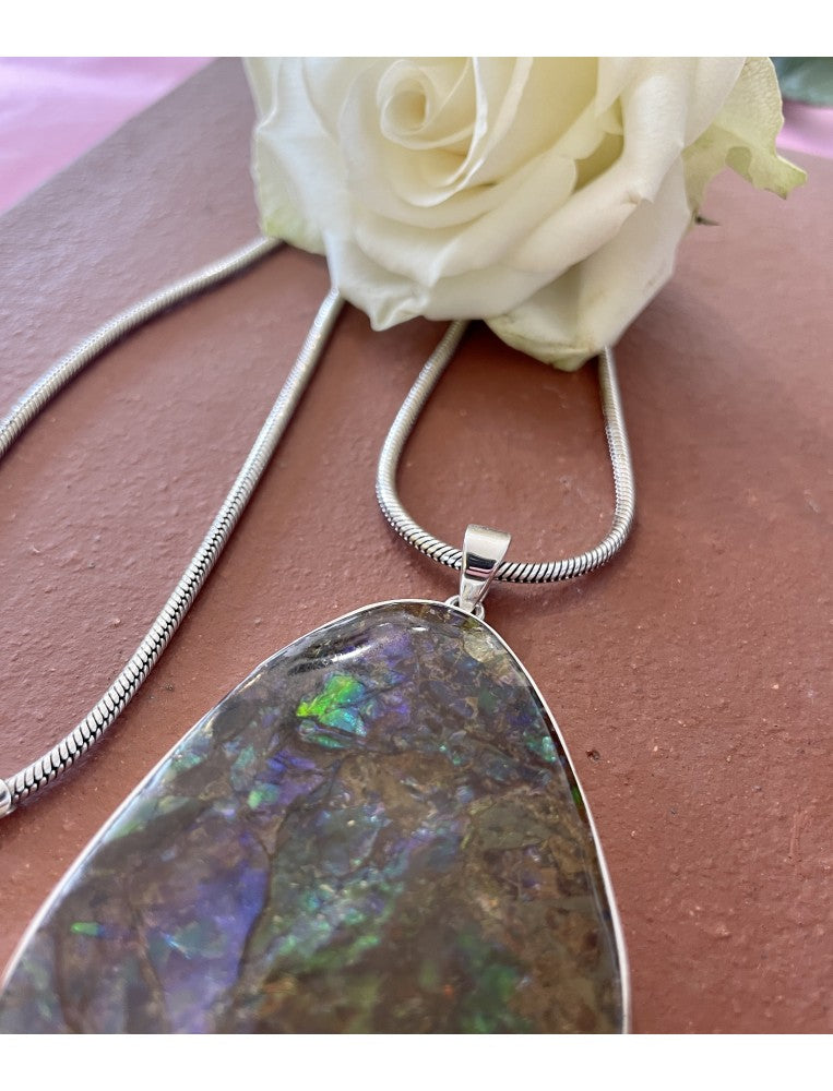 Large Ammolite Pendant
