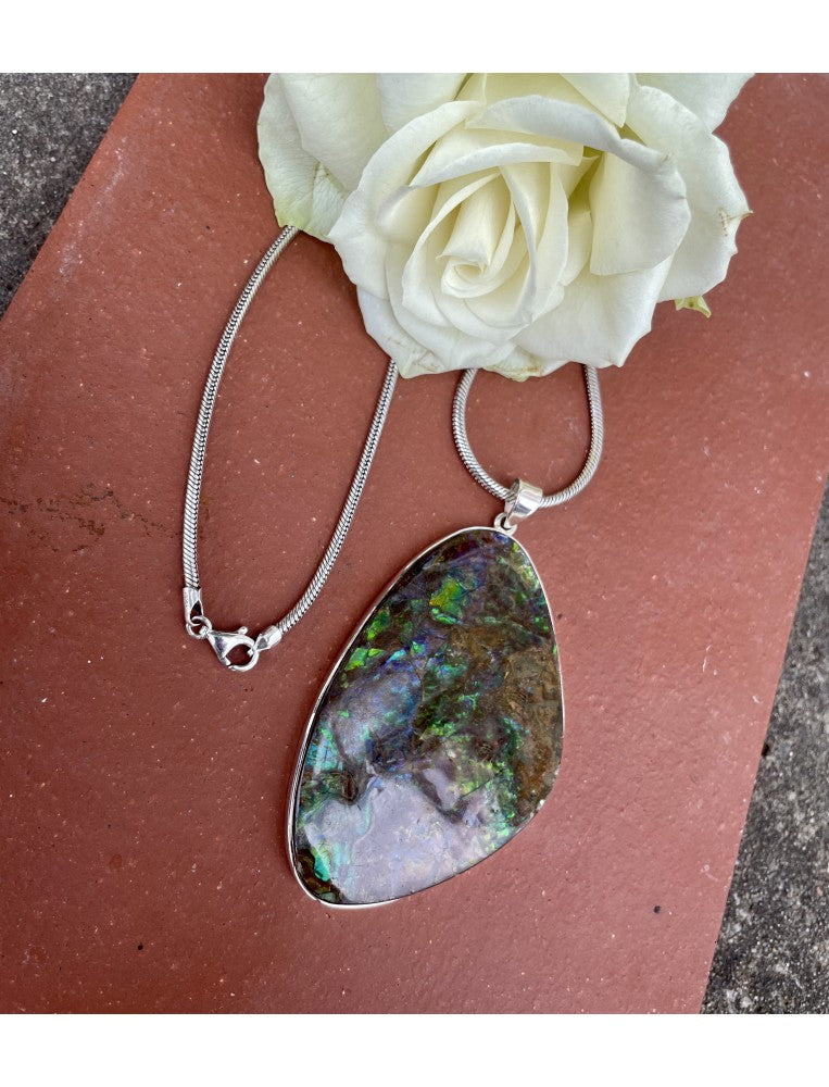 Large Ammolite Pendant