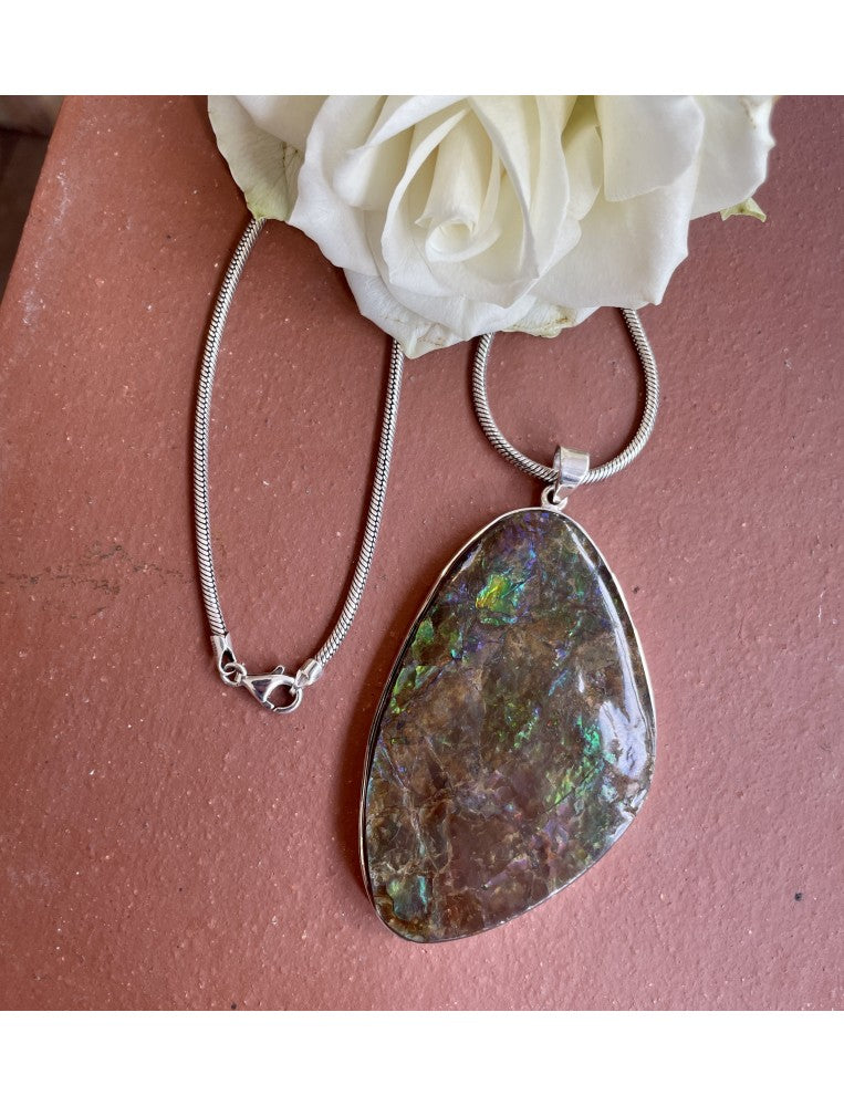 Large Ammolite Pendant