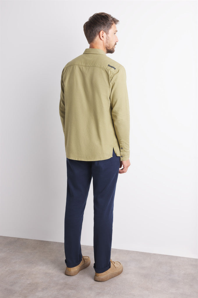 Mousqueton Moss Green Flannel Shirt