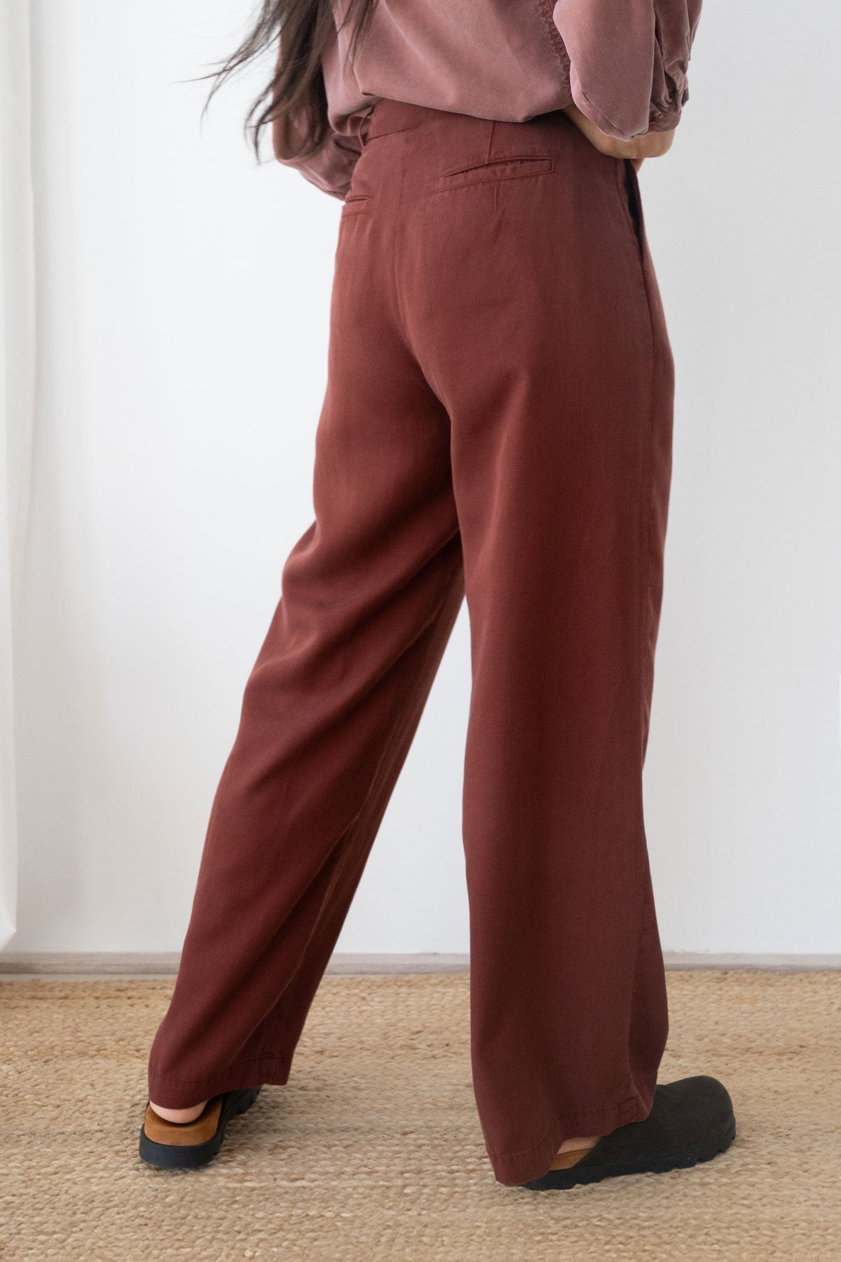 Two Thirds Mesquida Wine Red Trousers