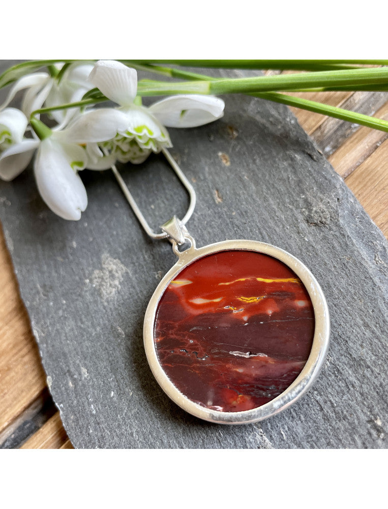 Mookaite Round Pendant Necklace