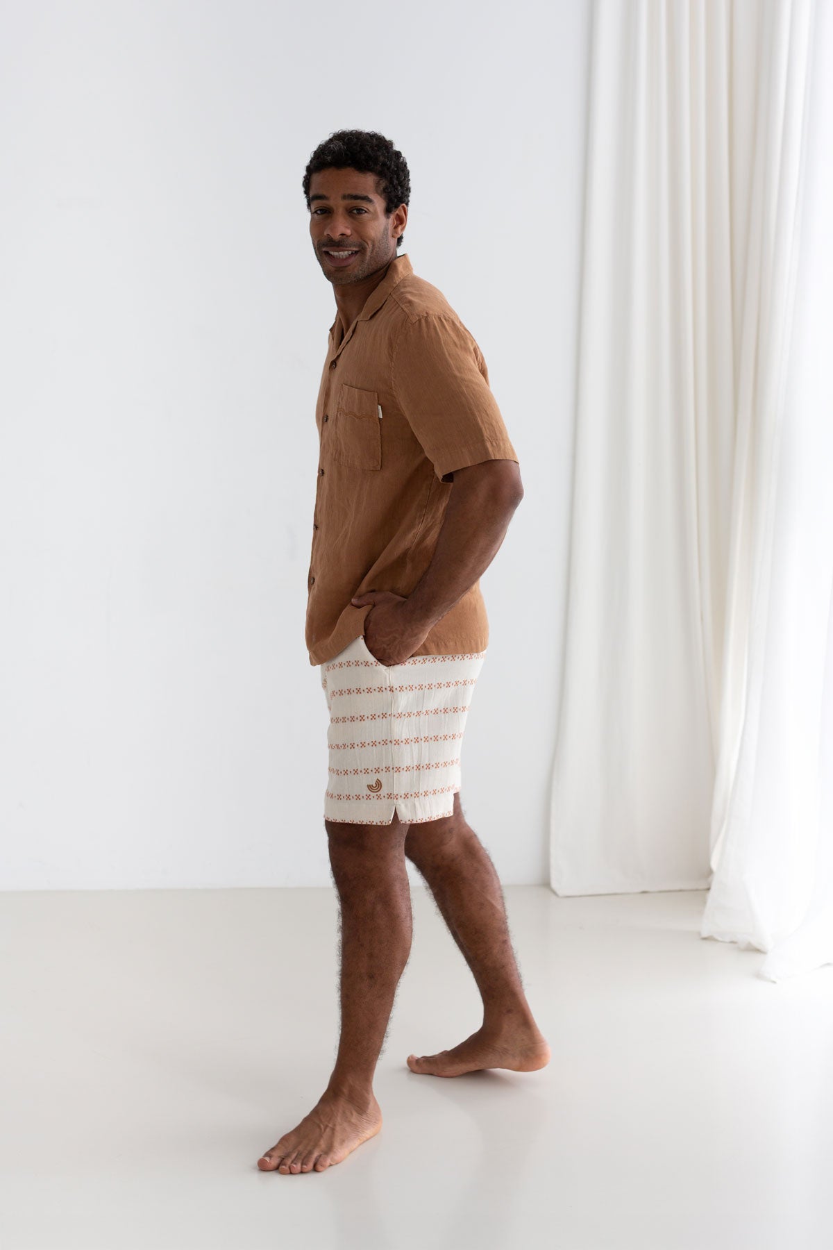 two Thirds Olorua Adobe Linen Shirt