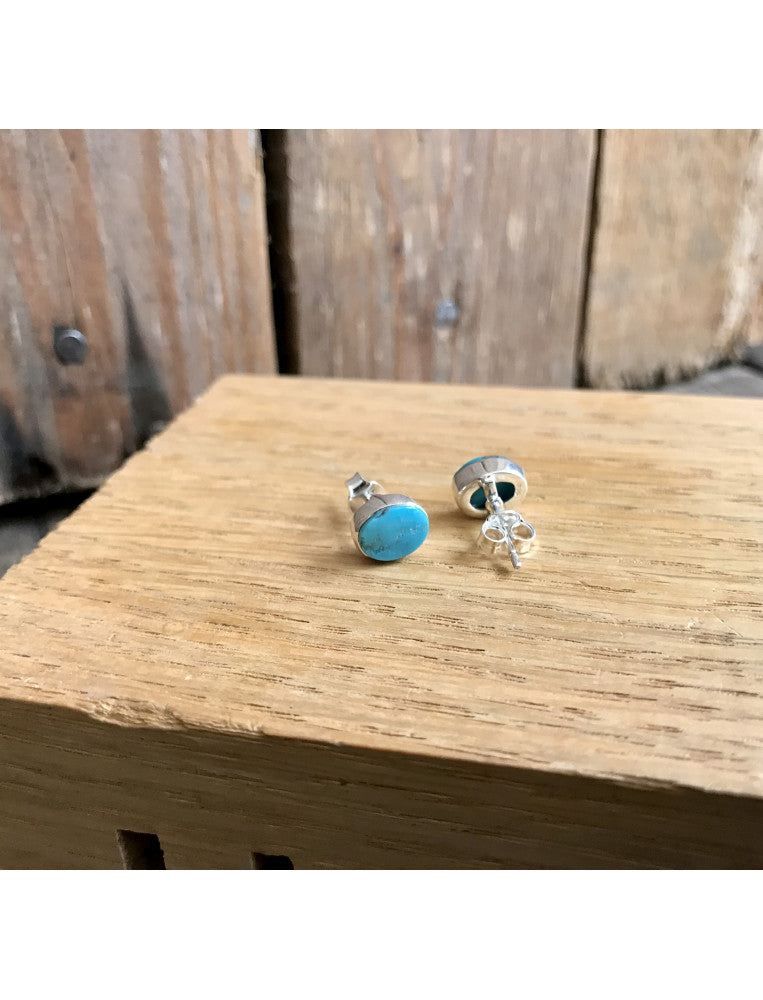 Oval Turquoise Studs