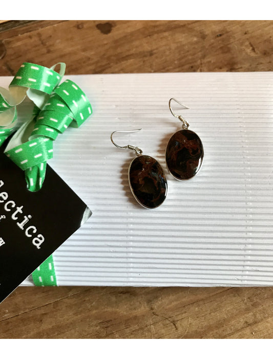Pietersite Oval Earrings