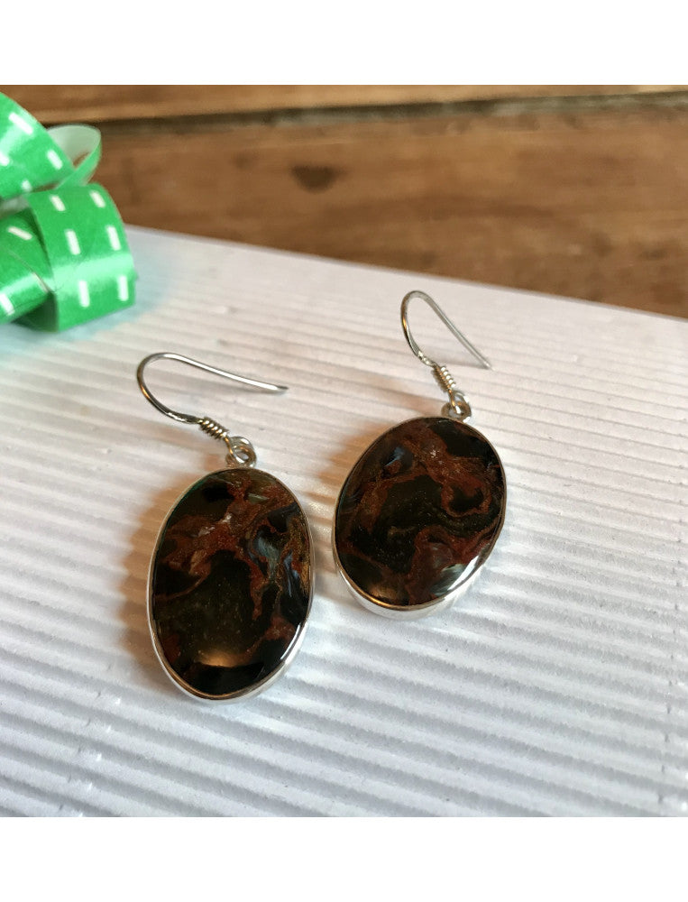 Pietersite Oval Earrings
