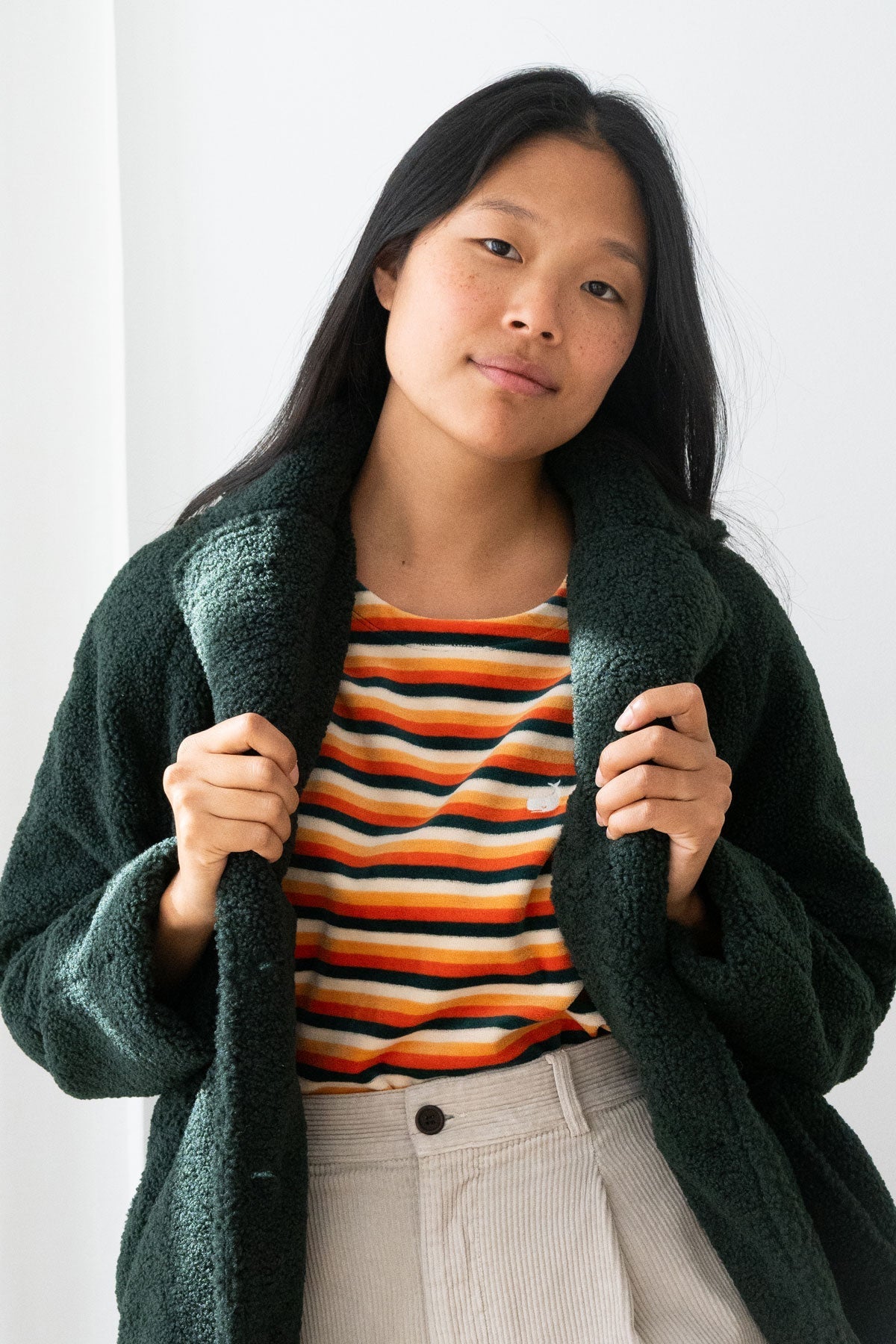 Two Thirds Pitcairn Velour Striped T'Shirt