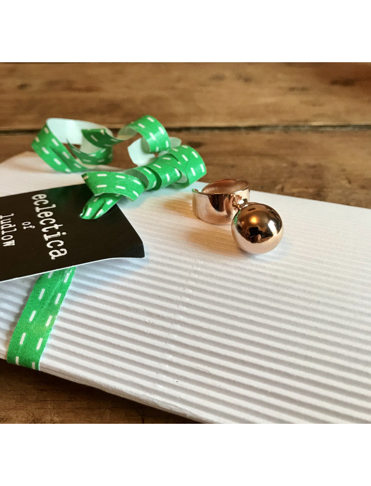 Rose Gold 'Flick-Flack' Ball Ring