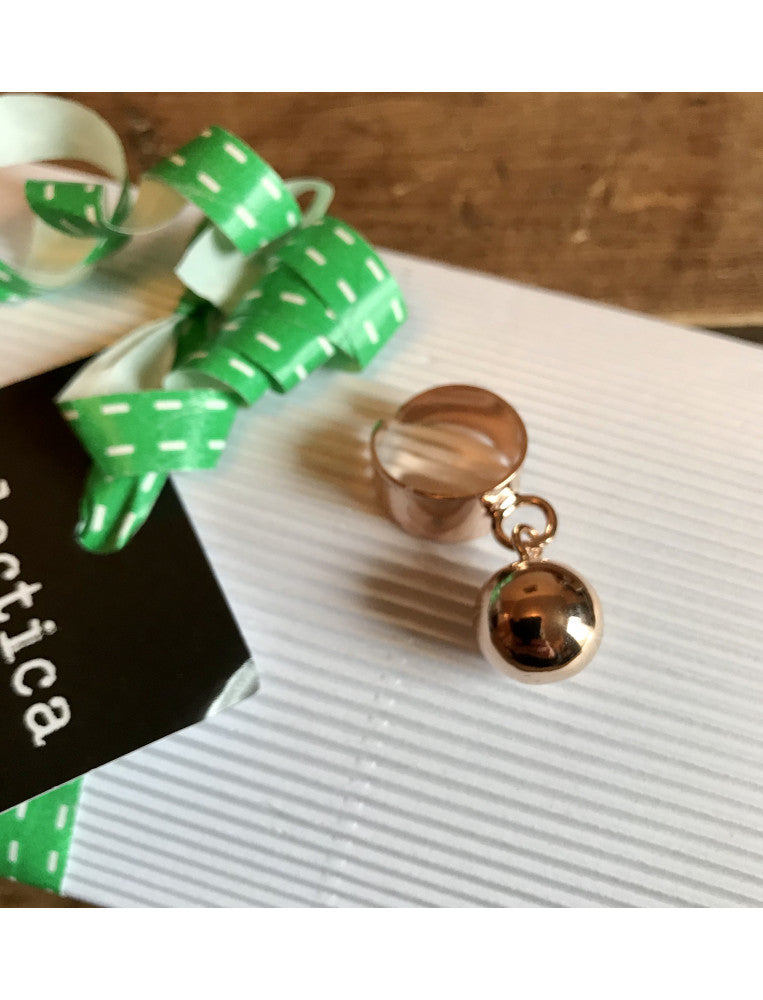 Rose Gold 'Flick-Flack' Ball Ring