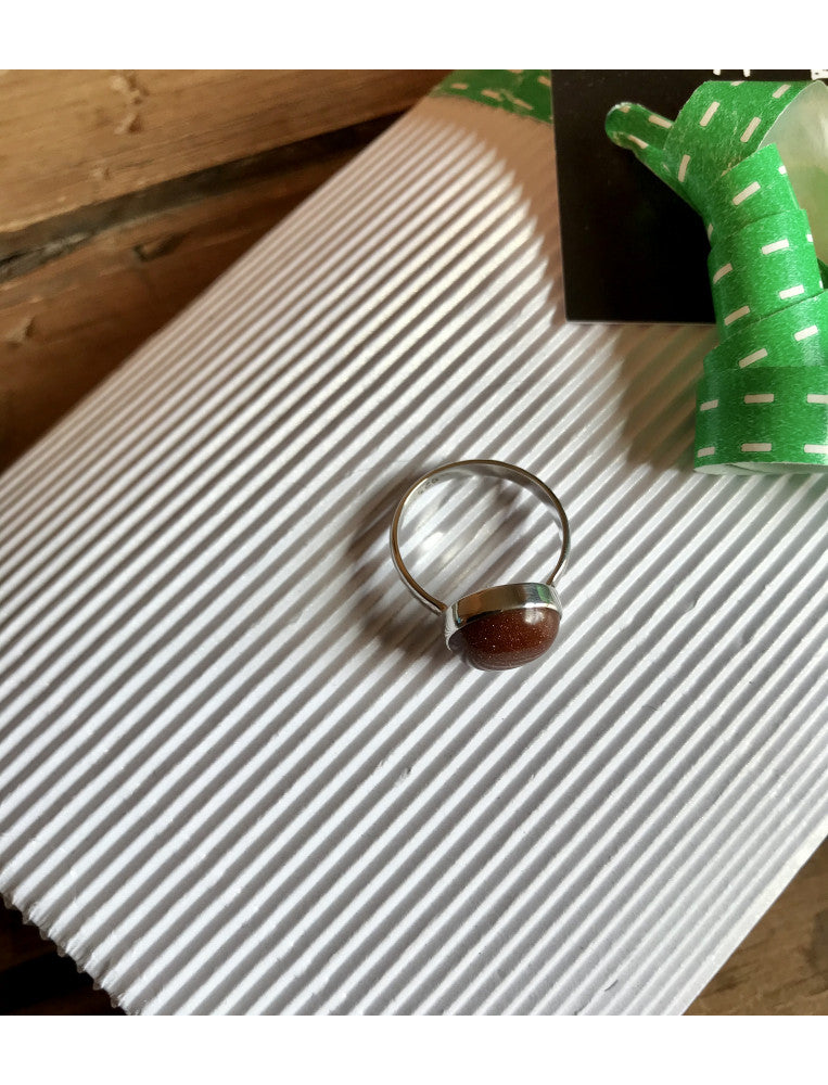 Round Goldstone Ring