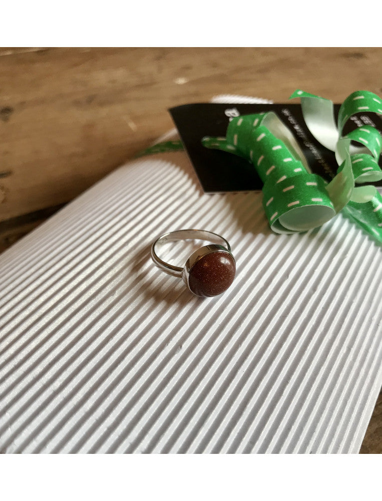 Round Goldstone Ring
