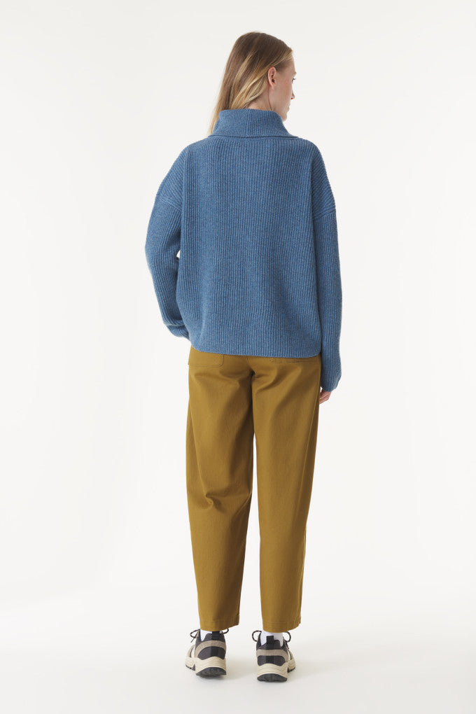 Mouqueton Thistle Blue Wool Jumper
