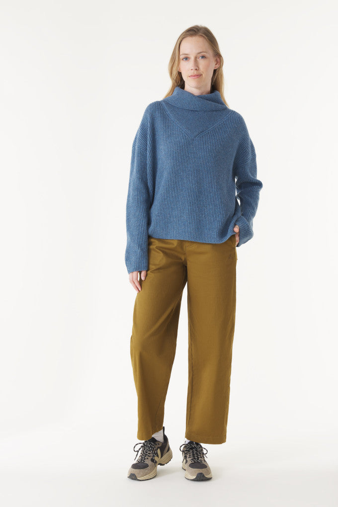 Mouqueton Thistle Blue Wool Jumper