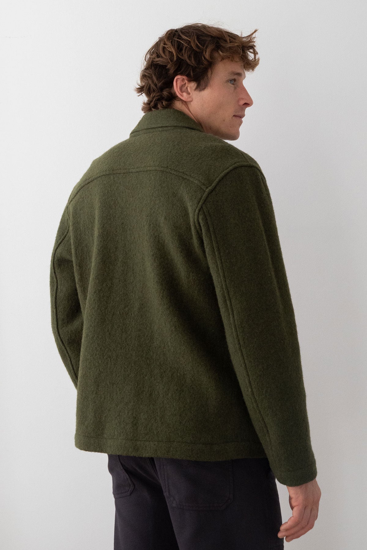 Two Thirds Streedagh Moss Green Wool Jacket