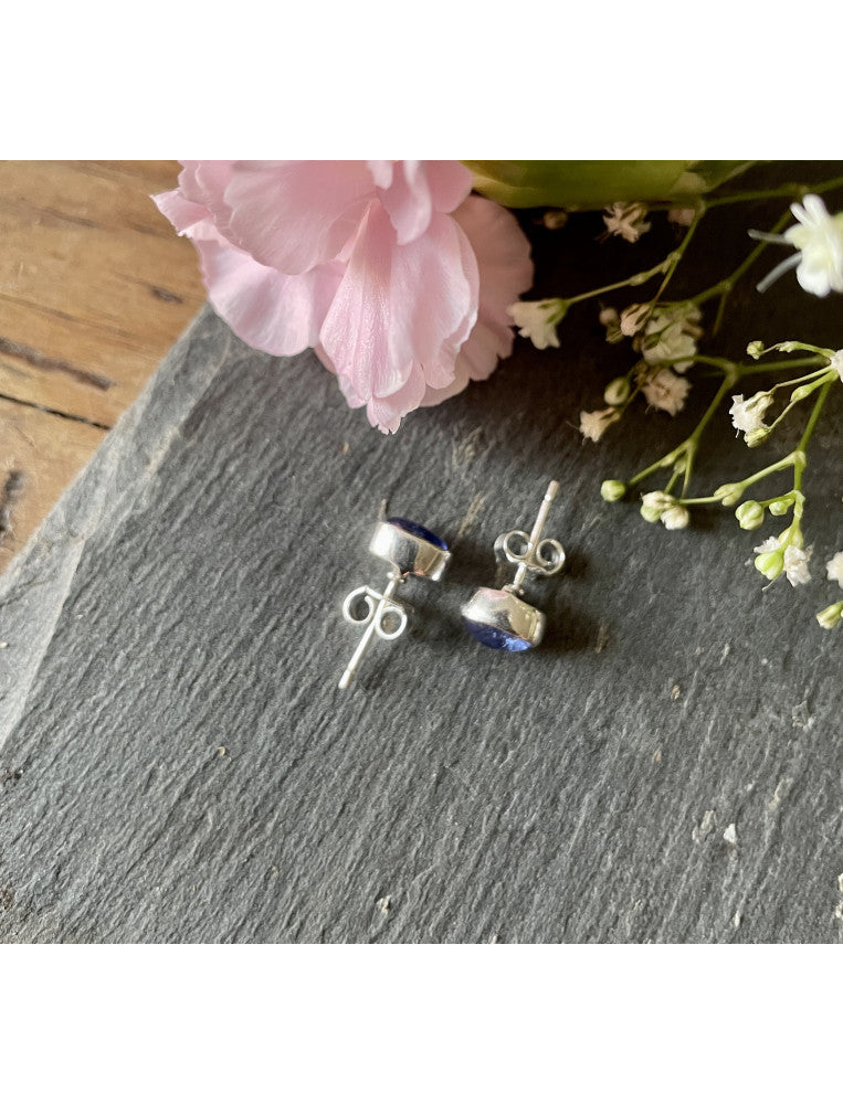 Tanzanite Oval Stud Earrings