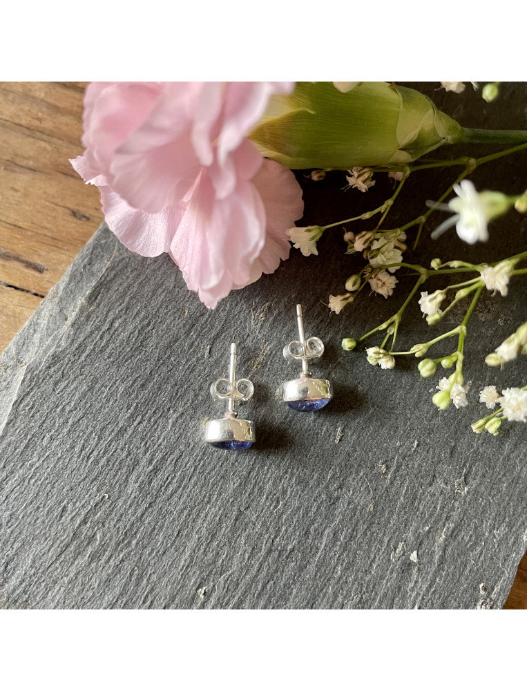 Tanzanite Oval Stud Earrings