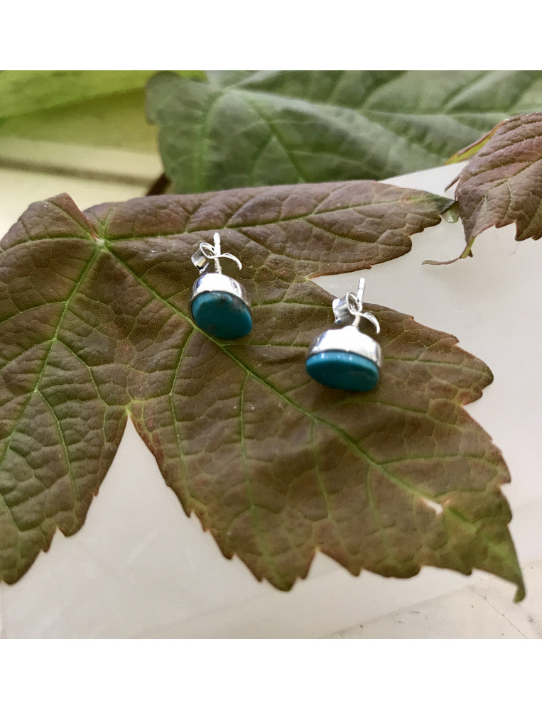 Oval Turquoise Studs
