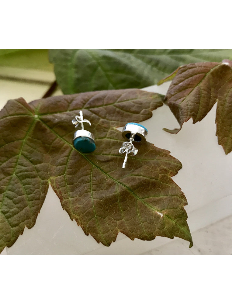 Oval Turquoise Studs