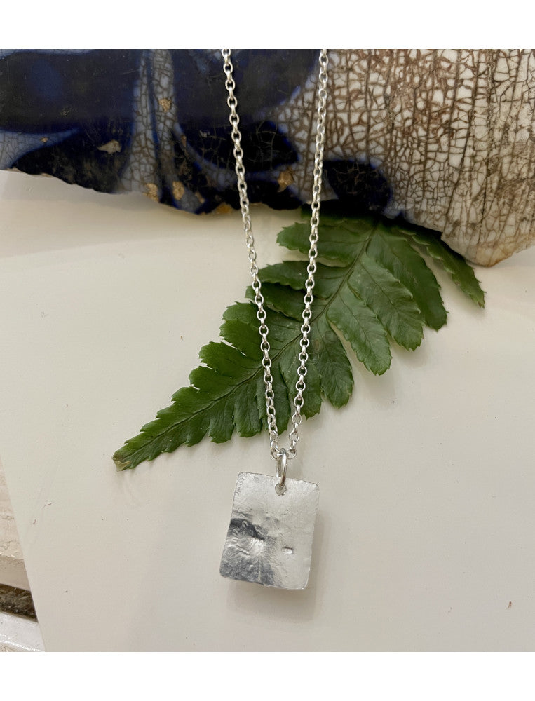 Unearthed Black & White Blossoms Pendant Necklace