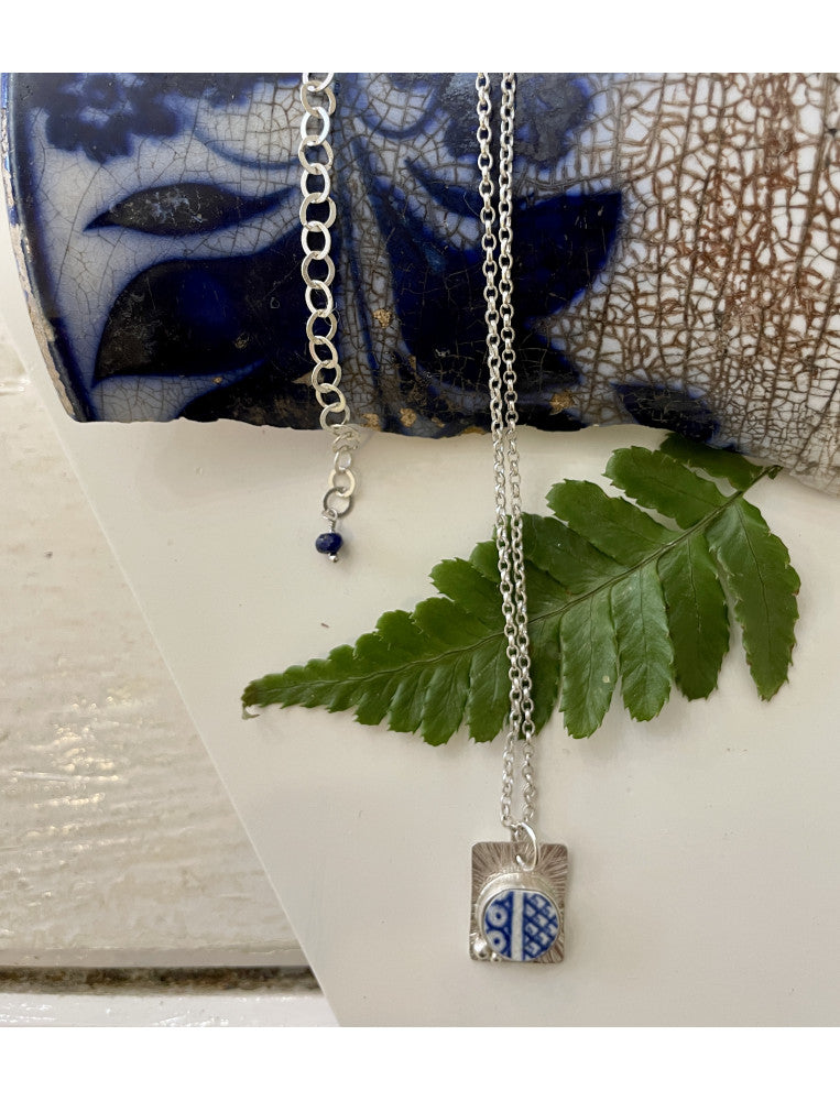 Unearthed Willow Pottery Shard Pendant Necklace