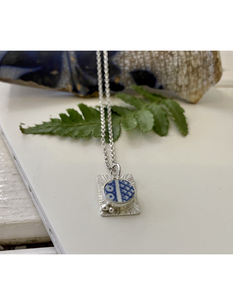 Unearthed Willow Pottery Shard Pendant Necklace