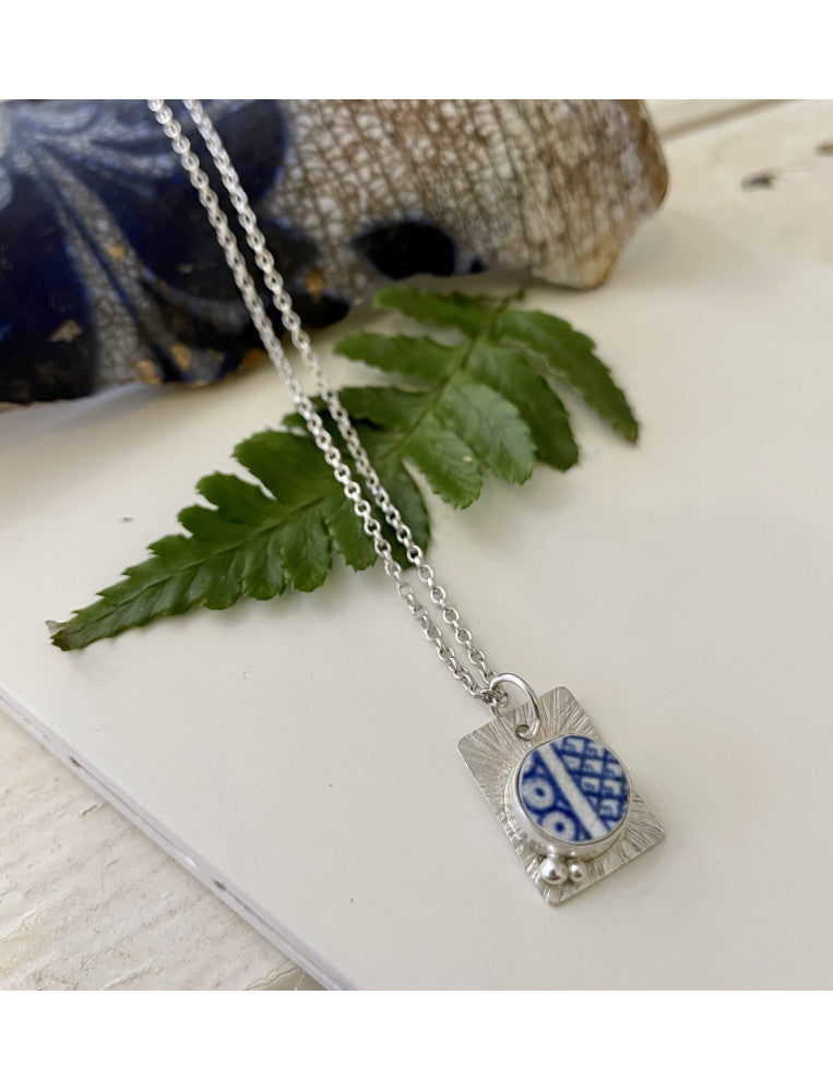 Unearthed Willow Pottery Shard Pendant Necklace