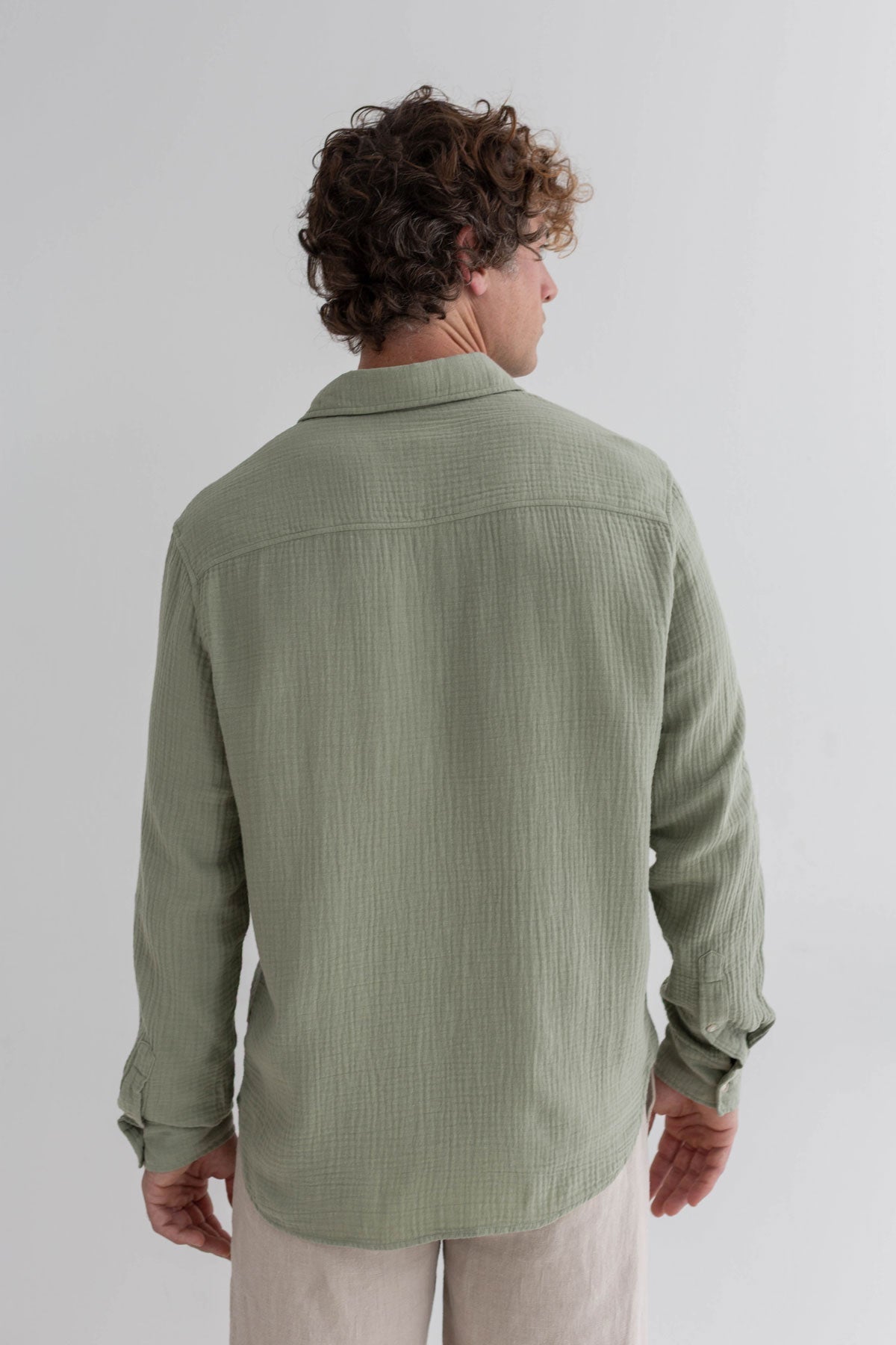 Two Thirds Pistachio Green Unyee Cotton Shirt
