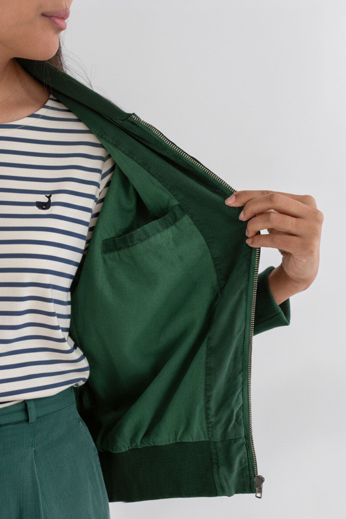 Two Thirds Vulcano Green Bomber Jacket