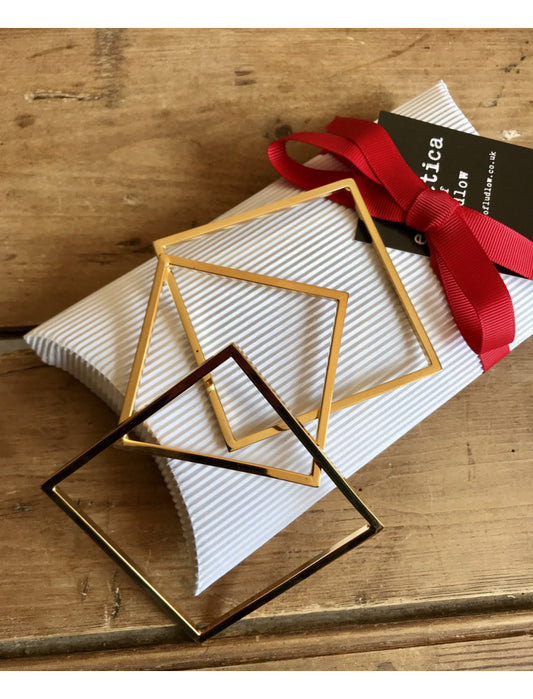 Yellow Gold Square Bangle
