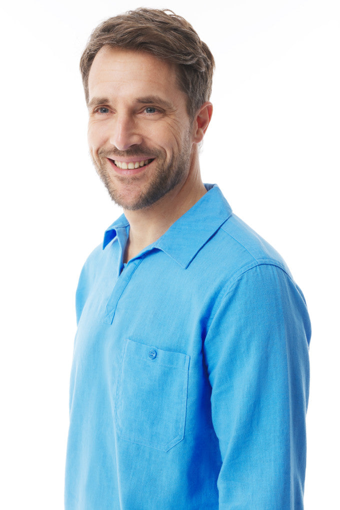 Mousqueton Yolan Sky Blue Cotton Smock Shirt